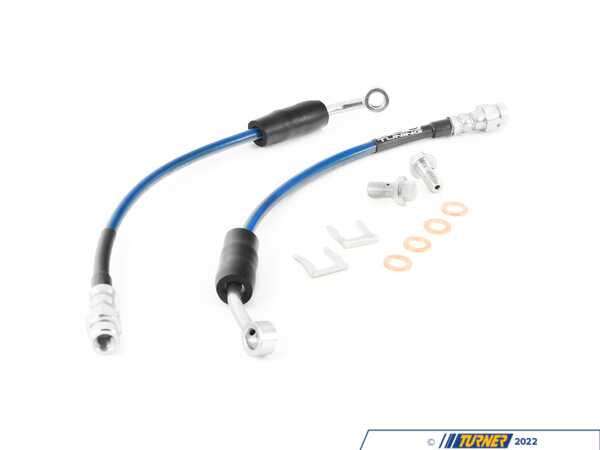 ECS Rear Exact-Fit Stainless Steel Brake Lines - Red 009477ECS02