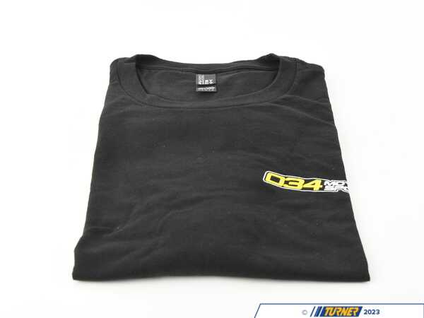 034Motorsport '034Motorsport' Logo Shirt - Black - Mens Large 034-A01-1003-L