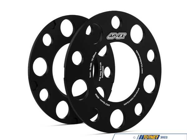 APEX Wheels APEX 5mm BMW 5x120mm Black Spacer Kit HW-APX-SPCR-B