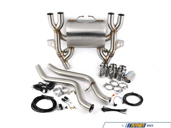 Turner Motorsport E90 E92 M3 Turner Motorsport Stainless Steel Valved Axle Back Exhaust - Chrome ECS Exhaust Tips 013888LA01-01ETK