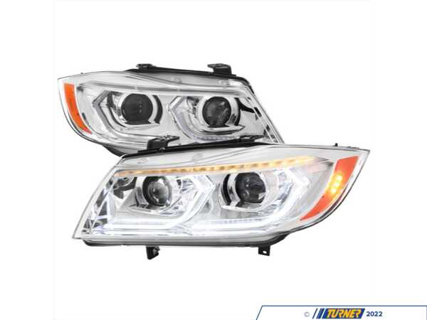 Spec-D Tuning Spec-D LED Dual Projector Headlights - 6-11 E90 3 Series - Chrome Housing/Clear Lenses  2LHPE9005G2RS
