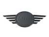 Genuine MINI Trunk Emblem Piano Black "Black Line" - Matte Center Design R50-R53, R56/R57/R58/R59, F55-F57 51149880867 View 1