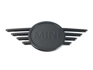 Trunk Emblem Piano Black "Black Line" - Matte Center Design R50-R53, R56/R57/R58/R59, F55-F57