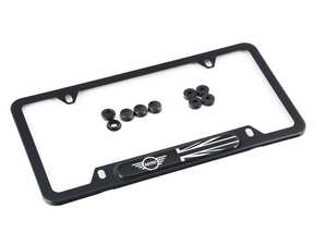 MINI Black Jack/Wings License Plate Frame - Black - Priced Each