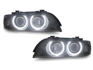 2001-2003 BMW E39 5 Series Xenon D2SModel UHP LED Angel Halo Projector Headlight & Auto-Leveling