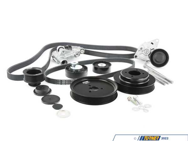 Packaged by Turner S54 Turner Motorsport Ultimate Power Pulley And Drive Belt Overhaul System 11281730349-KT
