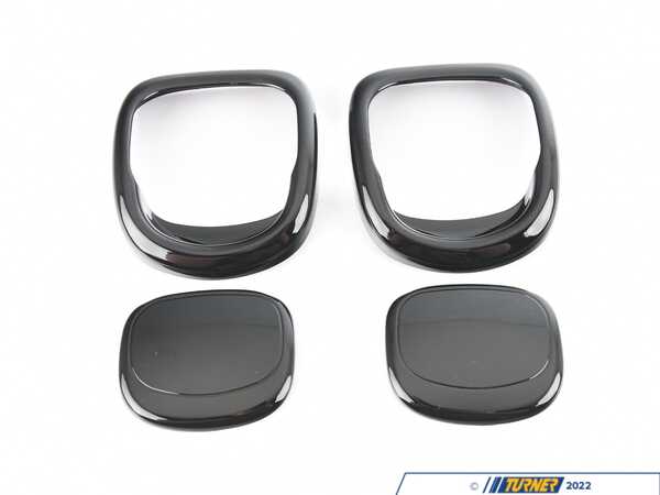 ECS Front Seat Release Handle Covers Gloss Black - Set Of 4  BM126-MI14BK-9