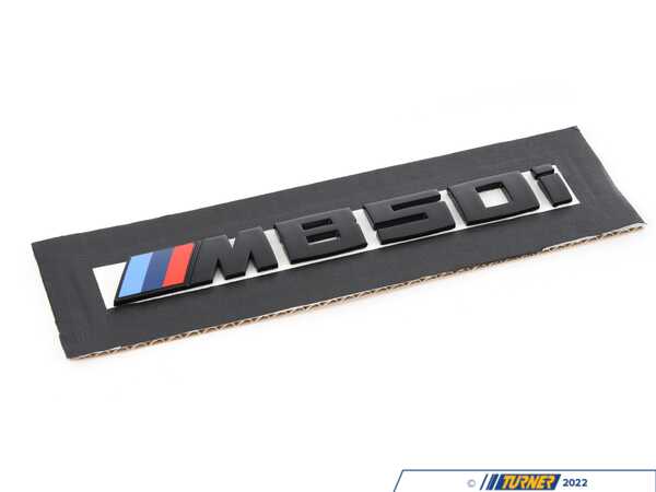 IND IND M850i Painted Trunk Emblem - Gloss Black - BMW G14/15/16 M850i/i xDrive IND-G15-TB-Gloss