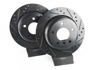 BMW E9X Rear Drilled & Slotted Brake Rotors V5 - Set (300x20)