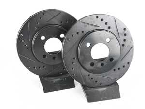 Front V5 Drilled & Slotted Brake Rotors - Set (260x22)
