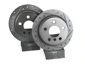 MINI R5X Rear V5 Drilled & Slotted Brake Rotors - Set (259x10)