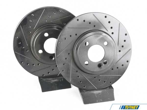 ECS Front V5 Drilled & Slotted Brake Rotors - Set (294x22) 34116768933-XS