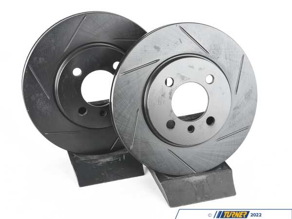 ECS Front V5 Slotted Brake Rotors - Set (260x22) 34111160915-S