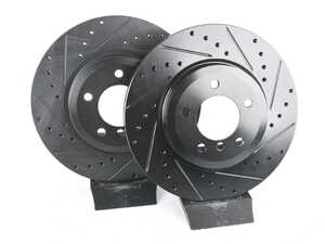 Front V5 Drilled & Slotted Brake Rotors - Set (325x25)