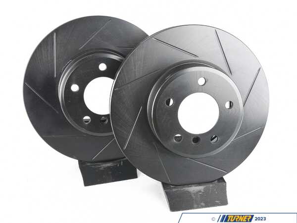 ECS Front V5 Slotted Brake Rotors - Set (324x30) 34116864906-S