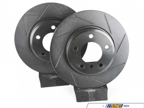 ECS Front V5 Slotted Brake Rotors - Set (300x22) 34116864058-S