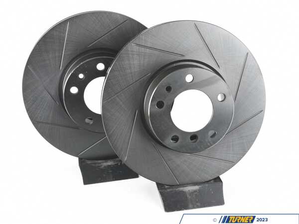 ECS Front V5 Slotted Brake Rotors - Set (324x30) 34116757747-S