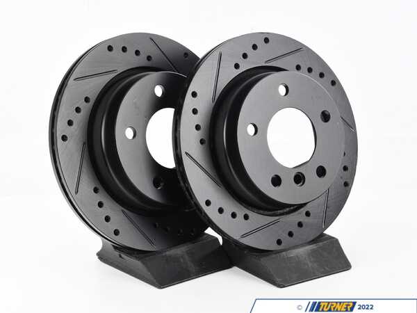 ECS Rear V5 Drilled & Slotted Brake Rotors - Set (276x19) 34216864903-XS
