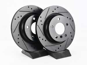 Rear V5 Drilled & Slotted Brake Rotors - Set (294x19)