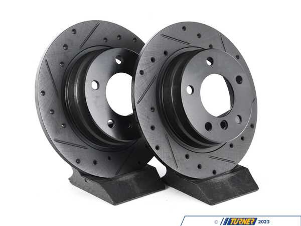 ECS Rear V5 Drilled & Slotted Brake Rotors - Set (280x10) 34216794305-XS