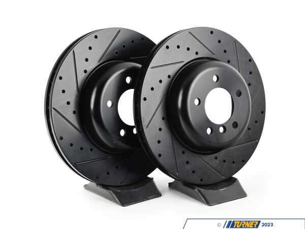 ECS Front V5 Drilled & Slotted Brake Rotors - Set (348x30) 34116763824-XS