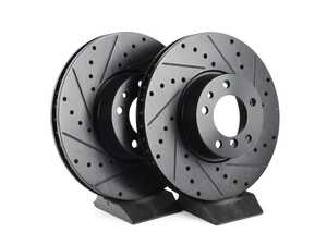 Front V5 Drilled & Slotted Brake Rotors - Set (324x30)
