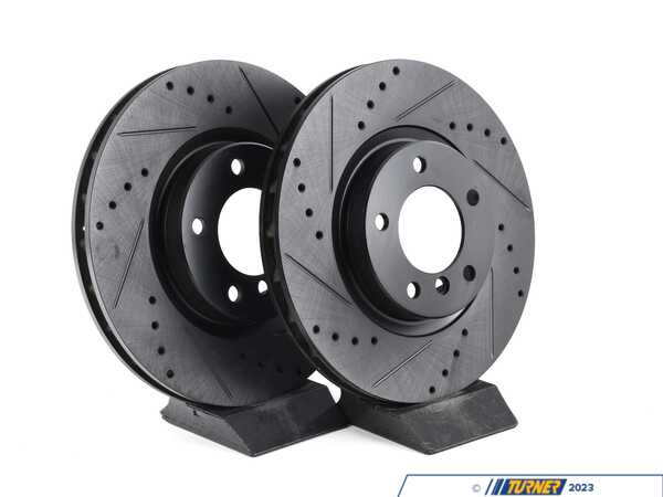 ECS Front Drilled & Slotted Brake Rotors V5 - Set (315x28) 34112227171-XS