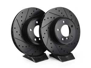 Front V5 Drilled & Slotted Brake Rotors - Set (324x30)