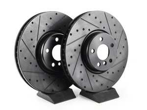 ECS Front V5 Drilled & Slotted Brake Rotors - Set (348x36)