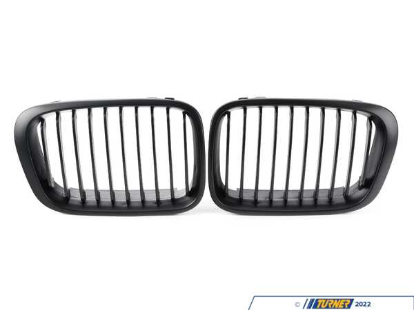 ECS Blackout Grille Set - Matte Black - E46 Sedan 323i 325i/xi 328i 330i/xi (up to 09/2001) BM01-4601-B