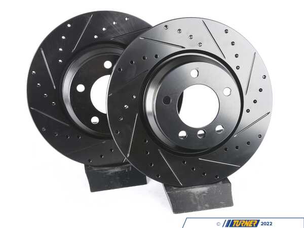 ECS Front V5 Drilled & Slotted Brake Rotors - Set (330x24) 34116854999-XS