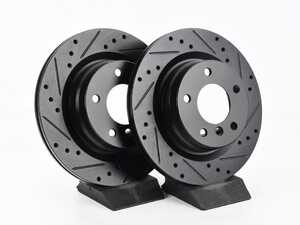 Rear V5 Drilled & Slotted Brake Rotors - Set (300x20)