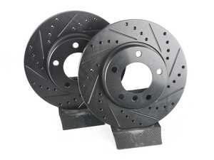 BMW E36 E46 Front V5 Drilled & Slotted Brake Rotors - Set (286x22)