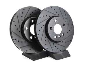 Front V5 Drilled & Slotted Brake Rotors - Set (307x24)