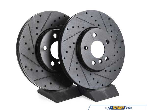 ECS Front V5 Drilled & Slotted Brake Rotors - Set (307x24) 34116799351-XS