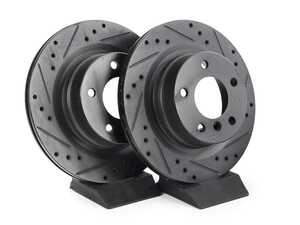 Rear V5 Drilled & Slotted Brake Rotors - Set (300x20)