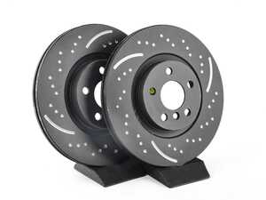 Rear Brake Rotors EBC Slotted And Dimpled JCW - Pair 11.811" (300x20)