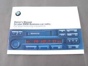 Genuine BMW Operating Instructions, Radio "En Us" - 01419791557 - E36
