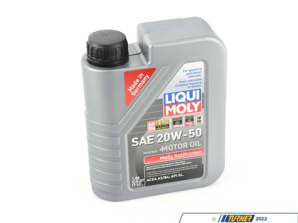 Liqui-Moly MoS2 Antifriction Engine Oil (20w-50) - 1 Liter 22070