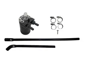 M7 Black Billet Aluminum Updated Oil Catch Can Kit - N18 Engine - Black 
