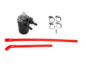 M7 Black Billet Aluminum Updated Oil Catch Can Kit - N18 Engine - Red 