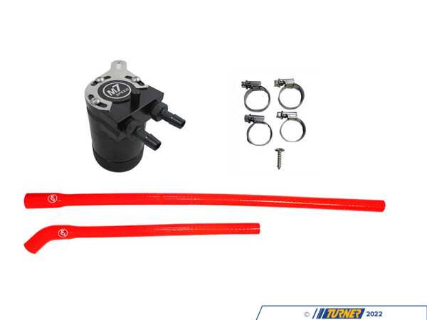 M7 Speed M7 Black Billet Aluminum Updated Oil Catch Can Kit - N18 Engine - Red  56-310316-02