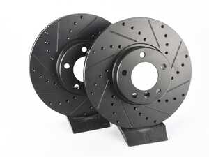 Front V5 Drilled & Slotted Brake Rotors - Set (324x30)