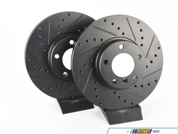 ECS Front V5 Drilled & Slotted Brake Rotors - Set (324x30) 34116767059-XS