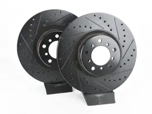 Front V5 Drilled & Slotted Brake Rotors - Set (345x32)