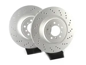 ECS Front V5 Drilled Brake Rotors - Set (360x30)