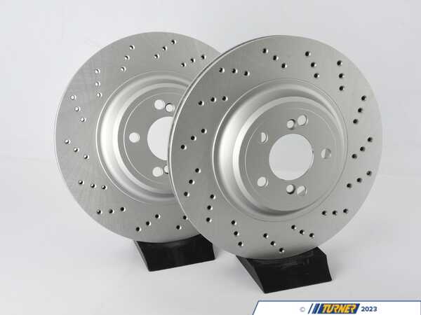 ECS ECS Rear V5 Drilled Brake Rotors - Set (370x24) 34212284811-X