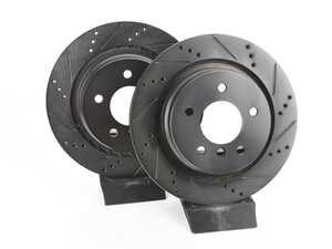 BMW E36 Z3 Rear V5 Drilled & Slotted Brake Rotors - Set (312x20)