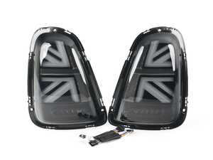MINI R56 Union Jack Taillights - LED Smoked Lens/Black/Red