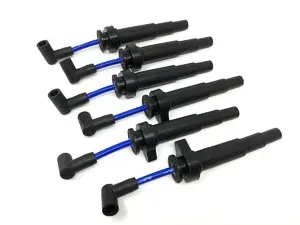 N54 Replacement Spark Plug Wires - 6pk, Blue, Short (Factory Location)